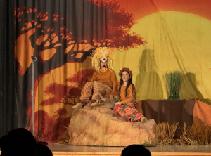 kids on stage during Lion King musical