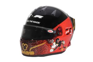 F1 mickey mouse themed helmet